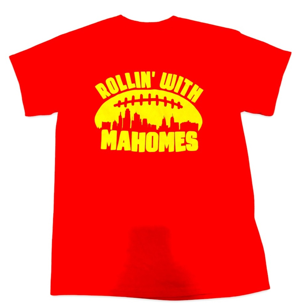 Kansas City Chiefs “Rollin with Mahomes” Fan Tee:Patrick Mahomes MVP: Super Bowl